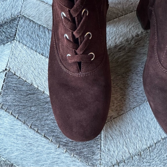 Gianvito Rossi 'Mackay" Suede Lace-Up Block Heel Boot , sz 37 - Picture 6 of 14